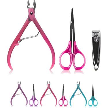 Imagem de Kit Manicure e Pedicure Profissional 3 Peças - Cuidado Feminino e Masculino Rápido e Prático, Ferramentas de Unha Para Mulheres e Homens (Cortador de Unha + Tesoura de Unha + Alicate de Unha)