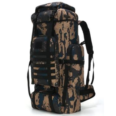 Imagem de Mochila de Senderismo W WINTMING 70L/100L Camping Mochila Militar Moll