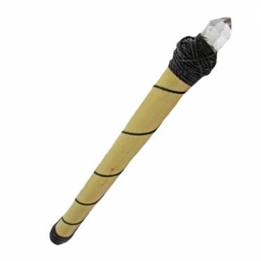 Imagem de Varinha Mágica Bastão em Bambu com Cristal na Ponta 20cm - L. Fontes B