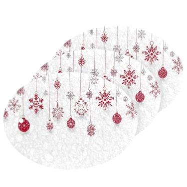 Imagem de Wassud Esponja de polpa de madeira para decoração de Natal vermelha para pratos, pacote com 3 esponjas de cozinha para limpeza, esfregão resistente para panelas antiaderentes pia banheiro, suprimentos