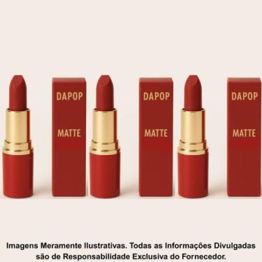 Imagem de Kit 3 Batom Em Bala Matte Cor 6 - Dapop