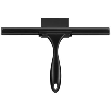 Imagem de SetSail Rodo para porta de vidro de chuveiro, rodo de chuveiro multiuso para portas de vidro, rodo de janela preto com gancho para limpeza de janela de carro 30 cm