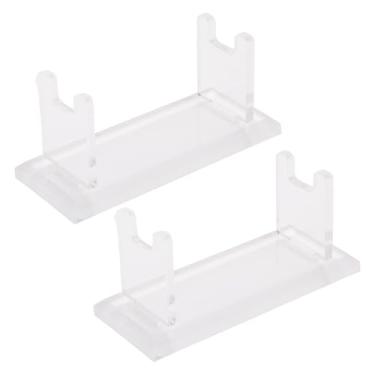 Imagem de HEEPDD Suporte de Suporte de Barbear de Acrílico, Organizador de de Navalha e Escova para Lâminas de Segurança, Canetas de Escovas de Dente, Armazenamento Compacto de Bancada de 4 X 1,5 X 1,7 Polegadas para Acrílico Essencial de Higiene (Transparente)