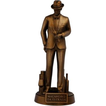 Imagem de Estátua Malandro da Estrada Imagem Umbanda Candomblé (Cor Cobre Antigo)