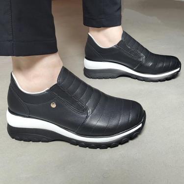Imagem de Tênis Concórdia Dia a dia Confortável Slip On - Firezzi, Preto, 37
