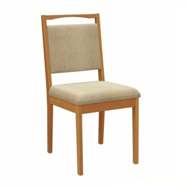 Imagem de Conjunto Sala De Jantar Lina Em Madeira Maciça 6 Cadeiras Boucle Bege