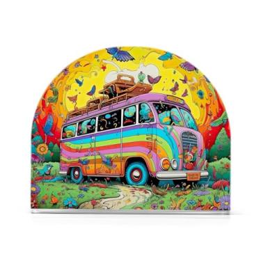 Imagem de Porta-guardanapos de plástico colorido Bback to School, porta-guardanapos para guardanapos de jantar, porta-guardanapos de bar para guardanapos de papel de jantar