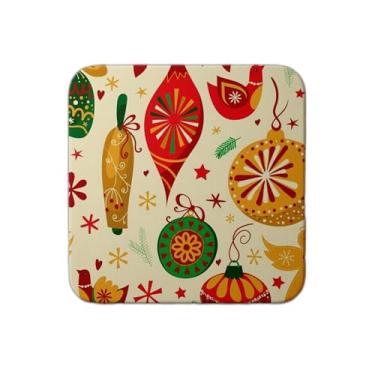 Imagem de Ladrilho Decorativo de Cerâmica com Estampa Padrão de Ornamentos de Natal