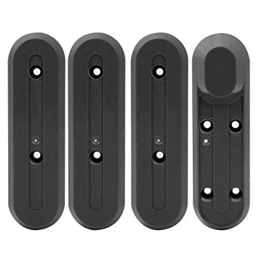 Imagem de equlup Capas de cubo de roda para scooter, 4 peças, acessório para scooter elétrico inteligente, capa protetora para scooter elétrica, capa de roda lateral traseira para scooter M365