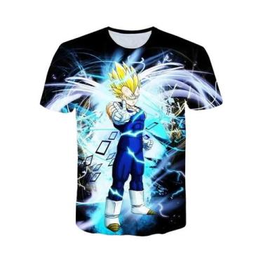 Imagem de Camiseta Dragon Ball Son Goku Vegeta Para Adultos E Crianças, Manga Cu