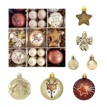 Imagem de Sclmgo Conjunto de 35 Pingentes Decorativos de Natal: E Laços, Ideais para Decorar árvores de Natal, Fazer Enfeites Natalinos Artesanais para O Dia, Champanhe, Tamanho real