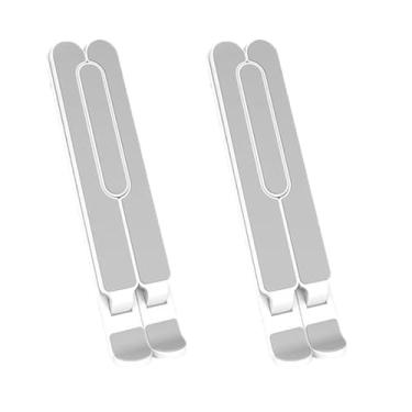 Imagem de Suporte flip para teclado, suporte ergonômico portátil para laptop com ângulo de inclinação ajustável, suporte para notebook de mesa de liga antiderrapante para digitação confortável no escritório