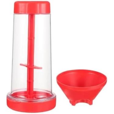 Imagem de Peneira com Misturador Manual de Farinha, Plástico, 500g, 23cm Altura x 11cm Diâmetro, Giratória para Tapioca e Ingredientes Secos