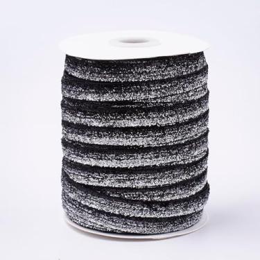 Imagem de Fita brilhante de 10 mm (10 mm) de largura de poliéster e nylon acabamento artesanal para embalagem de presente, artesanato faça você mesmo, decoração de festa de casamento, para fazer laços de cabelo