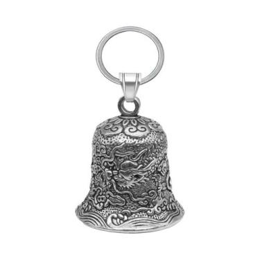 Imagem de Vento étnico dragão sino pingente chaveiro acessórios de motocicleta m
