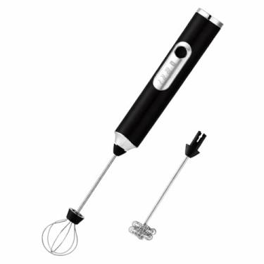 Imagem de Batedor Elétrico de Mão, Preto, com Batedor de Arame e Misturador, 2 Acessórios Incluídos