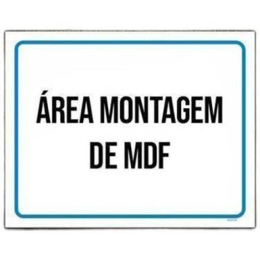 Imagem de Kit 10 Placas Ambiente - Área Montagem De Mdf - Sinalizo