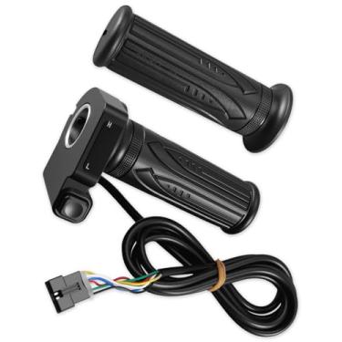 Imagem de GUZIKO Acelerador de exibição do acelerador de 48 V com botão de controle de cruzeiro, aderência do acelerador de bicicleta elétrica compatível com DYU Y16 Jetson Haze Ebike dobrável, 6 pinos