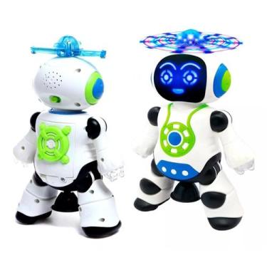 Imagem de Brinquedo Robô Dança Gira 360 Graus Robot Som & Luz - Yijun