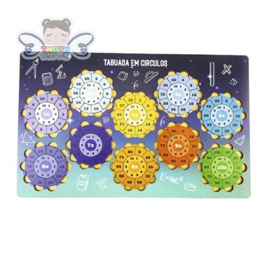 Imagem de Tabuada jogo educativo de encaixe Matemática - Thoth