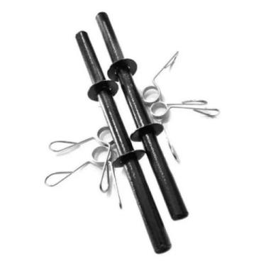 Imagem de 02 Barras oca de 40 cm para halteres anilhas peso musculação academia 