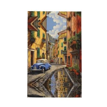 Imagem de XLLingL Toalhas de cozinha de waffle com estampa de rua italiana, panos de prato de microfibra, para decoração e limpeza de cozinha - 1 peça