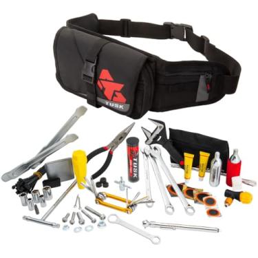 Imagem de Tusk Kit de ferramentas compacto para motocicleta Essentials Trail Saver com pochete (chave de eixo 17 mm/24 mm)