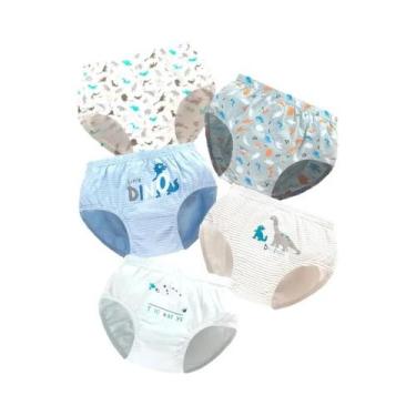 Imagem de Cuecas De Algodão Para Meninos Com Estampa De Dinossauro, 3 Peças, Res