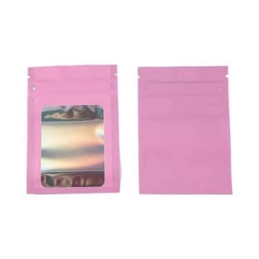 Imagem de Sacos De Mylar Holográficos Com Fecho Zip, 50 Peças, Embalagem Plástic