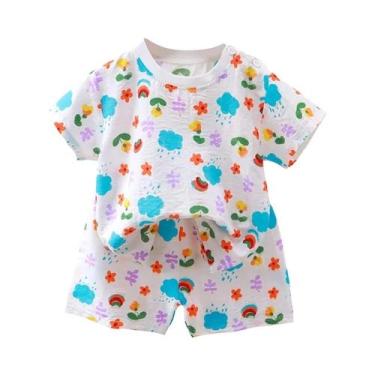 Imagem de Conjunto Infantil De 2 Peças Respirável Com Camiseta De Manga Curta E 