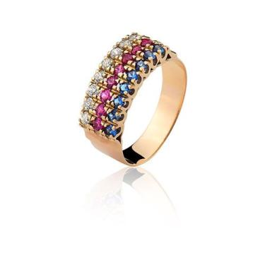 Imagem de 1 Meia Aliança Tripla Ouro 10k Amarelo Puro - MAEHLER Arte Em Joias, 2