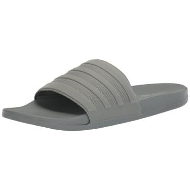 Imagem de adidas Tênis adulto unissex Adilette Comfort Slide, Cinza maciço/cinza sólido/cinza sólido, 19 Women/18 Men