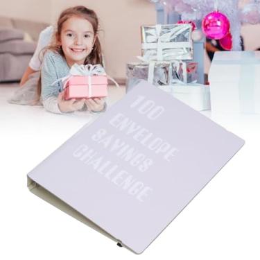 Imagem de Desafio de Economia com 100 Envelopes Caderno Reutilizável A5 para Orçamento 25 Folhas Transparentes Livro Gestão Financ