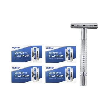 Imagem de Aparelho De Barbear Manual Masculino Em Aço Inoxidável Com 10 Lâminas,