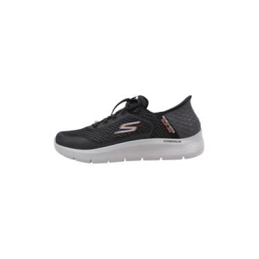 Imagem de Skechers Tênis masculino Go Walk Flex - New World, Preto/laranja, 43