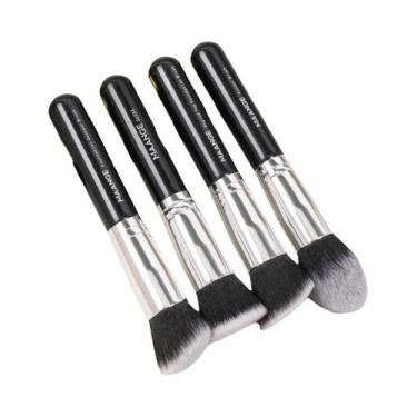 Imagem de Kit De Pincéis De Maquiagem Macios E Fluffy 4pcs Conjunto De Pincéis P