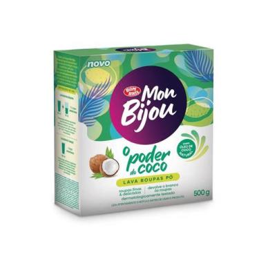 Imagem de Sabão Em Pó Lava Roupas Bebe Mon Bijou Óleo Coco Caixa 500G