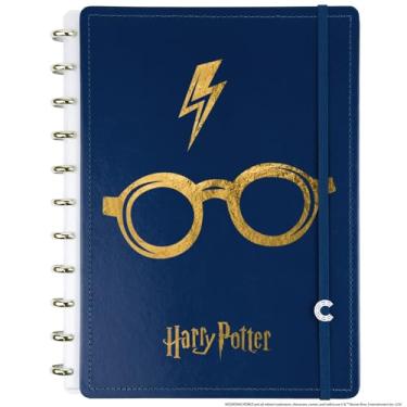 Imagem de Caderno Inteligente, Grande, Harry Potter Azul, 200x275 mm, 80 Folhas off white