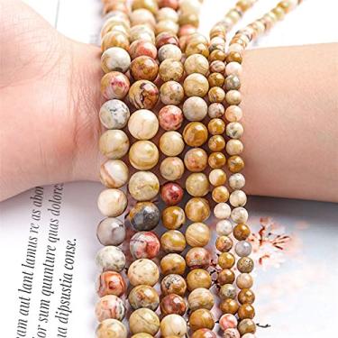 Imagem de XMGKMN Contas de pedra diversas naturais contas soltas de ágata louca contas semiacabadas contas DIY acessórios de joias 1 peça contas semiacabadas (cor: Ônix louco, tamanho: 10 mm)