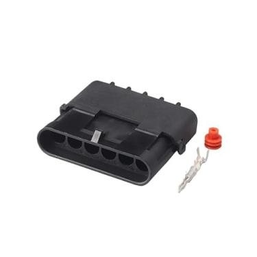 Imagem de 1 conjunto de 6 pinos Delphi carcaça de cabo elétrico automotivo impermeável conector de chicote de fios 12010975 1201579 (11,5 conjuntos)