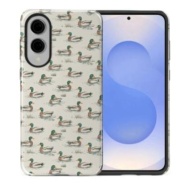 Imagem de casesok Capa para Samsung Galaxy S25 Edge, capa rígida de camada dupla + capa de telefone de silicone, proteção de corpo inteiro à prova de choque para Samsung Galaxy S25 Edge - Vintage Patos