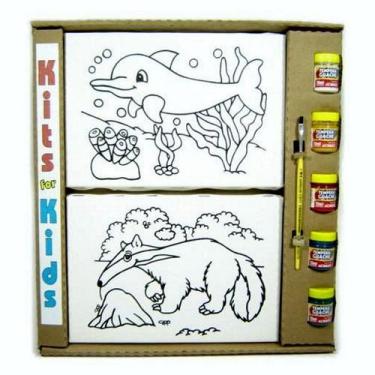 Imagem de Kit 2 Telas - Boto Cor de Rosa / Tamanduá Bandeira - Kits for Kids