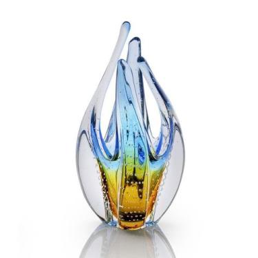 Imagem de Escultura Em Cristal Murano Água Marinha - São Marcos