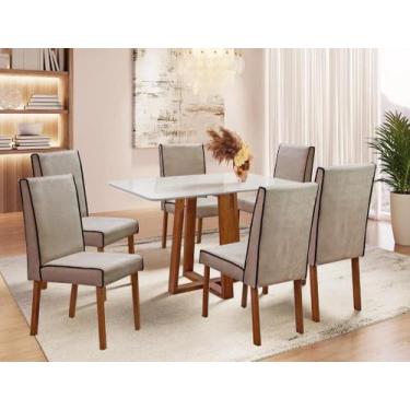 Imagem de Sala de Jantar Maciça 1,80 C 6 Cadeiras Pedro Art Salas