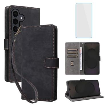 Imagem de IUQXU Capa carteira para celular Samsung Galaxy A57 5G com protetor de tela [bloqueio RFID] couro flip porta-cartões com suporte para celular feminino e masculino para Galaxy A 57 57A A57 Samsung