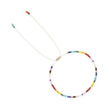 Imagem de Pulseira Feminina Boho De Contas De Vidro Ajustável Com Miçangas Peque
