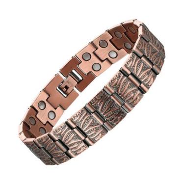Imagem de Pulseira Magnética De Cobre Puro Para Homens, Joia De Energia E Saúde 