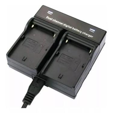 Imagem de Carregador de bateria duplo para NP-F970, NP-F750, NP-F770, NP-570, F-