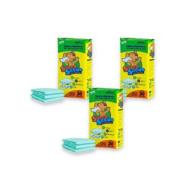 Imagem de Kit 3 Tapete Higiênico Sanitário Canino Pet Super Secão 30un - Petix