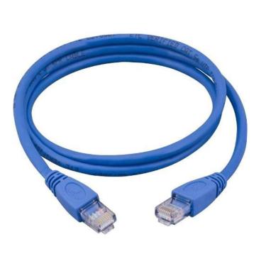 Imagem de Cabo de Rede 5 Mts Ethernet Lan Rj45 Cat5E Azul 5 Metros